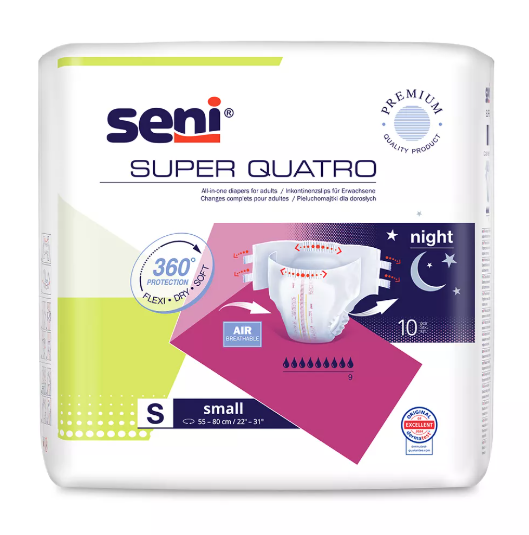 Seni Super Quatro Small - 24 paquets de 10 protections