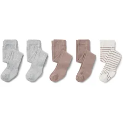Tchibo - 5 Paar Baby-Strumpfhosen - Baby - Gr. 86/92 - hellbraun/gestreift