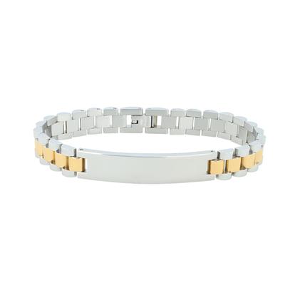 Gliederarmband ADELIA´S "Armband – Gliederarmband aus Edelstahl 20,5 cm", gold (silber), Armbänder, Damen, 20cm, Edelstahl, Gliederarmband, Zum Verschenken an Menschen, die Ihnen am Herzen liegen