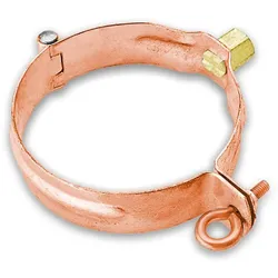 Fallrohrschelle Grömo mit Gewindemutter M10, Kupfer, verschiedene Größen (Ausführung: Ø 120mm)