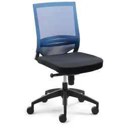 Mayer Sitzmöbel, Drehstuhl 2475, Blau/Schwarz, Teppichbodenrollen
