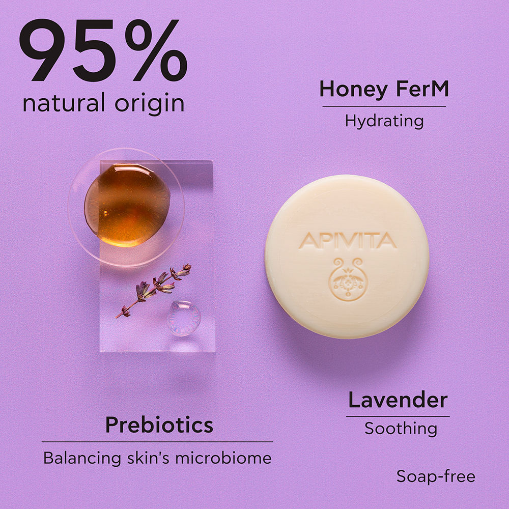 Apivita Nettoyant & Démaquillant Solide visage et yeux 80 gr