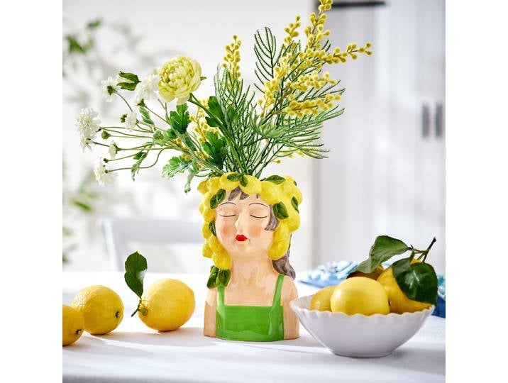 Vase Girl 14 x 24 x 15cm Jaune/Jaune
