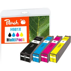 Peach, Druckerpatrone, Tinte HP No 981X, bk,c,m,y (C, M, Y)