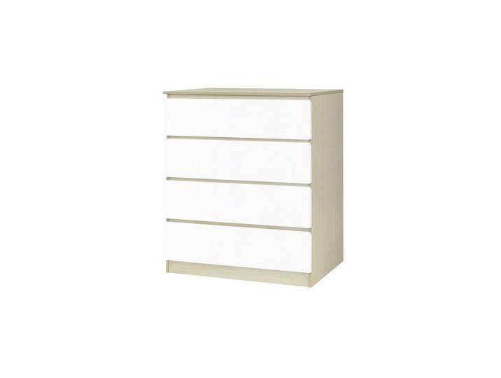 Livetastic Kommode, Natur, Weiß, 4 Schublade(n) Schubladen, 80x93.5x39.5 cm, stehend, Wohnzimmer, Kommoden & Sideboards, Kommoden