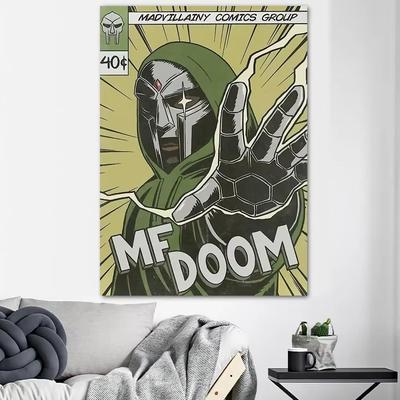 Inspired Finds MF DOOM Album Cover Canvas Wall Art Poster For Music Lovers Room Decor vintage Villain 11.81x15.75in No Frame