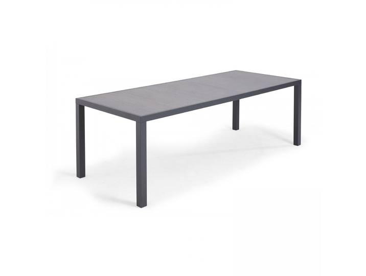 Oviala - Table avec plateau en céramique effet béton 10 personnes
