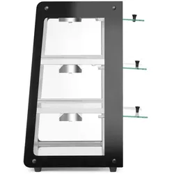Hendi Beheiztes Thekendisplay,, Schwarz, 220-240V/500W, 472x447x(H)775mm, Speisewärmer, Schwarz