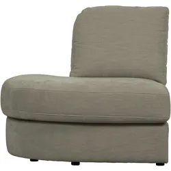 Modulsofa Family 1-Seat Eck-Element aus Webstoff, modern, grau, links rund, flexibel kombinierbar
