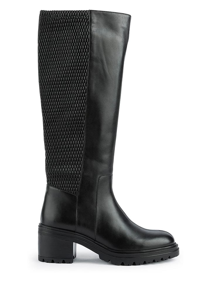 Geox Leder-Stiefel "Damiana" in Schwarz - 40