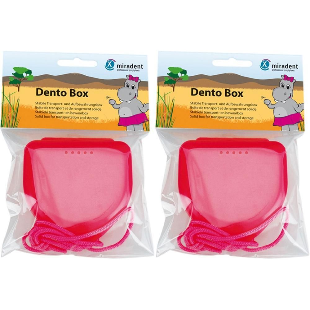 Miradent Zahnspangenbox Dento Box I pink 2x 2x1 St