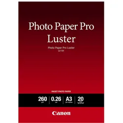 Canon LU-101 Luster Fotopapier Pro A3 297x420mm 260 g/m2 - 20 Blatt