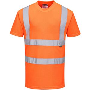 Portwest Arbeitsshirt Warnschutz RT23, T-Shirt, Rundhalsausschnitt, signalorange, Größe M