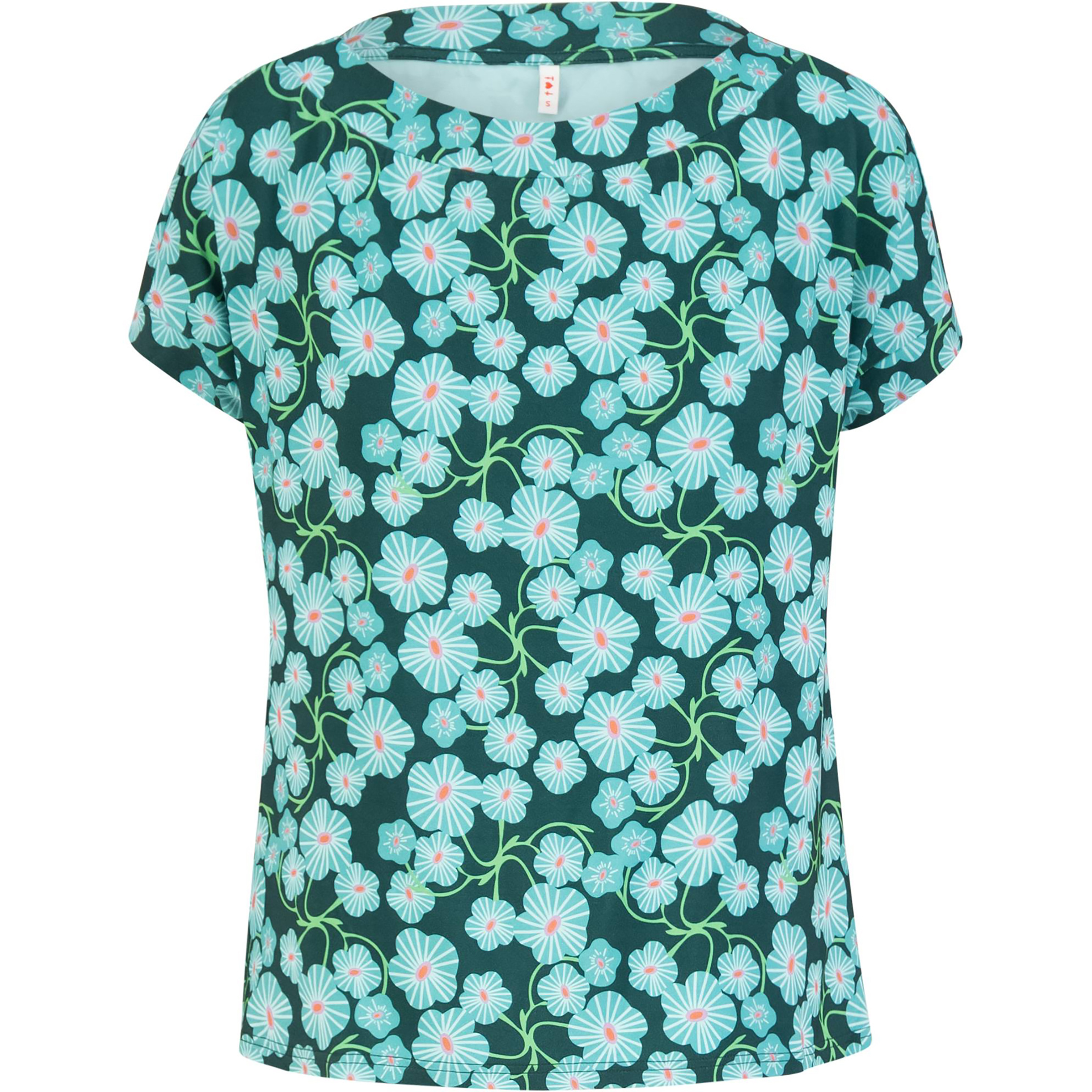 Blutsgeschwister Flowgirl Damen T-Shirts tuerkis Größe S Lifestyle Elastisch Lyocell (Tencel)