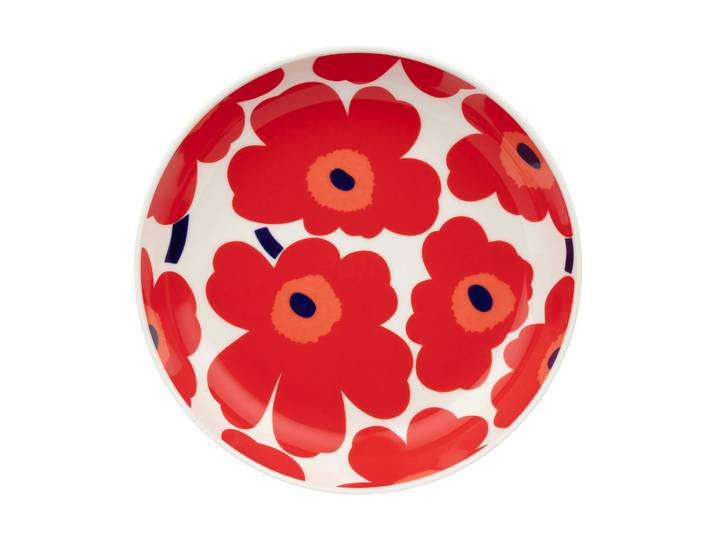 Marimekko Assiette creuse Unikko Ø20,5 cm White-red-blue