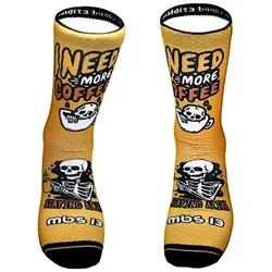 MALDITA BUENA SUERTE Socken Coffee Time | gelb M | 39-40