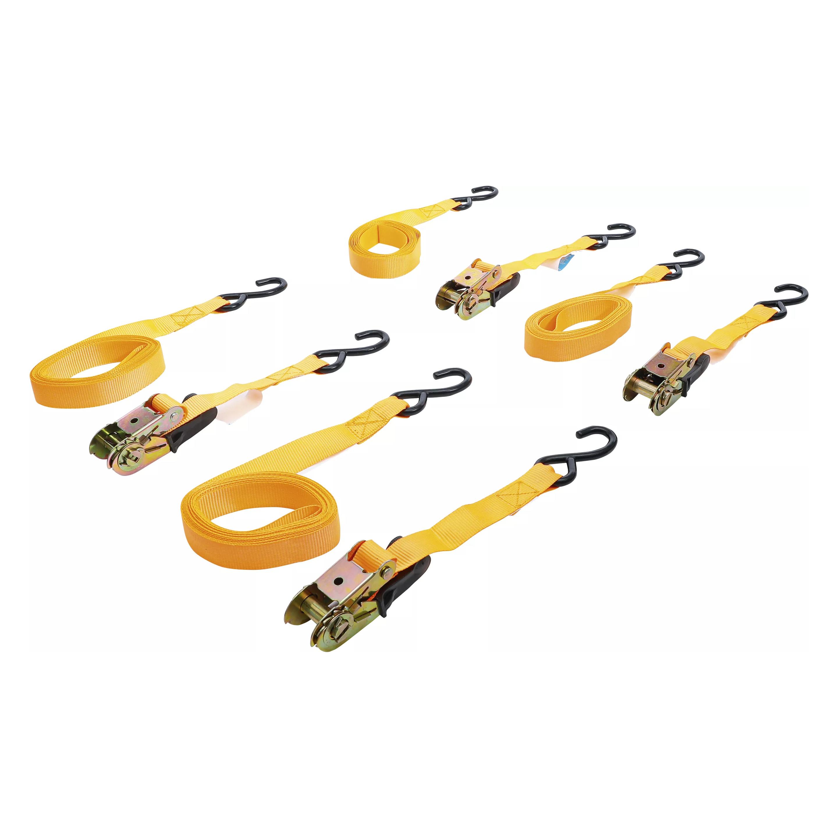 BGS Knarren-Spannband-Satz mit schweren Haken 5 m x 25 mm 4-tlg. (6831)