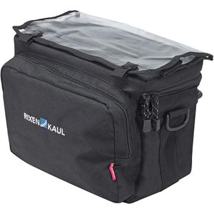 Rixen&Kaul Fahrrad-Lenkertasche Daypack, schwarz, 8 Liter, mit Regenschutz und KLICKfix-Bügel, Umhängetasche