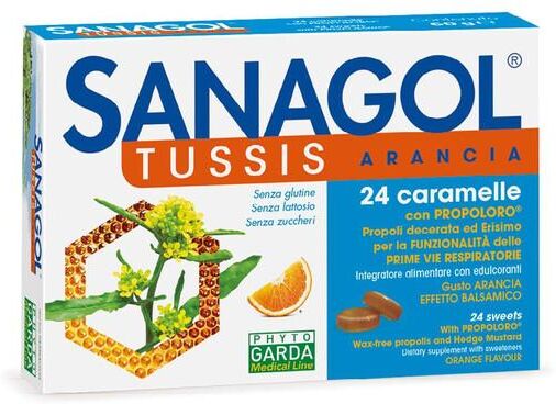 Sanagol Tuss Rinfrescanti Gusto Arancia 24 Caramelle