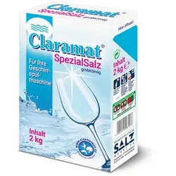 Claramat Geschirrspülsalz grobkörnig 2 kg für alle Geschirrspülmaschinen geeignet