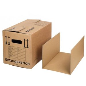 BB-Verpackungen Umzugskartons 2-wellig, 5 Stück, belastbar bis 40kg, Innenmaße 50 x 35 x 37cm