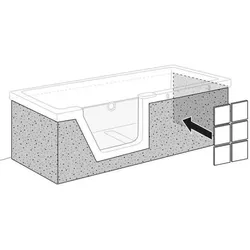 Duscholux Fliesenträger Front + 2 Seiten für Step-In.. - Zubehör