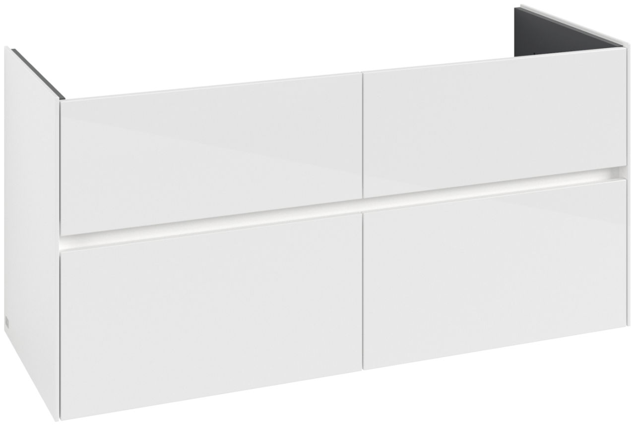 Villeroy & Boch Waschtischunterschrank Collaro C147B0 472x609,5x1261mm mit Beleuchtung Glossy White C147B0DH