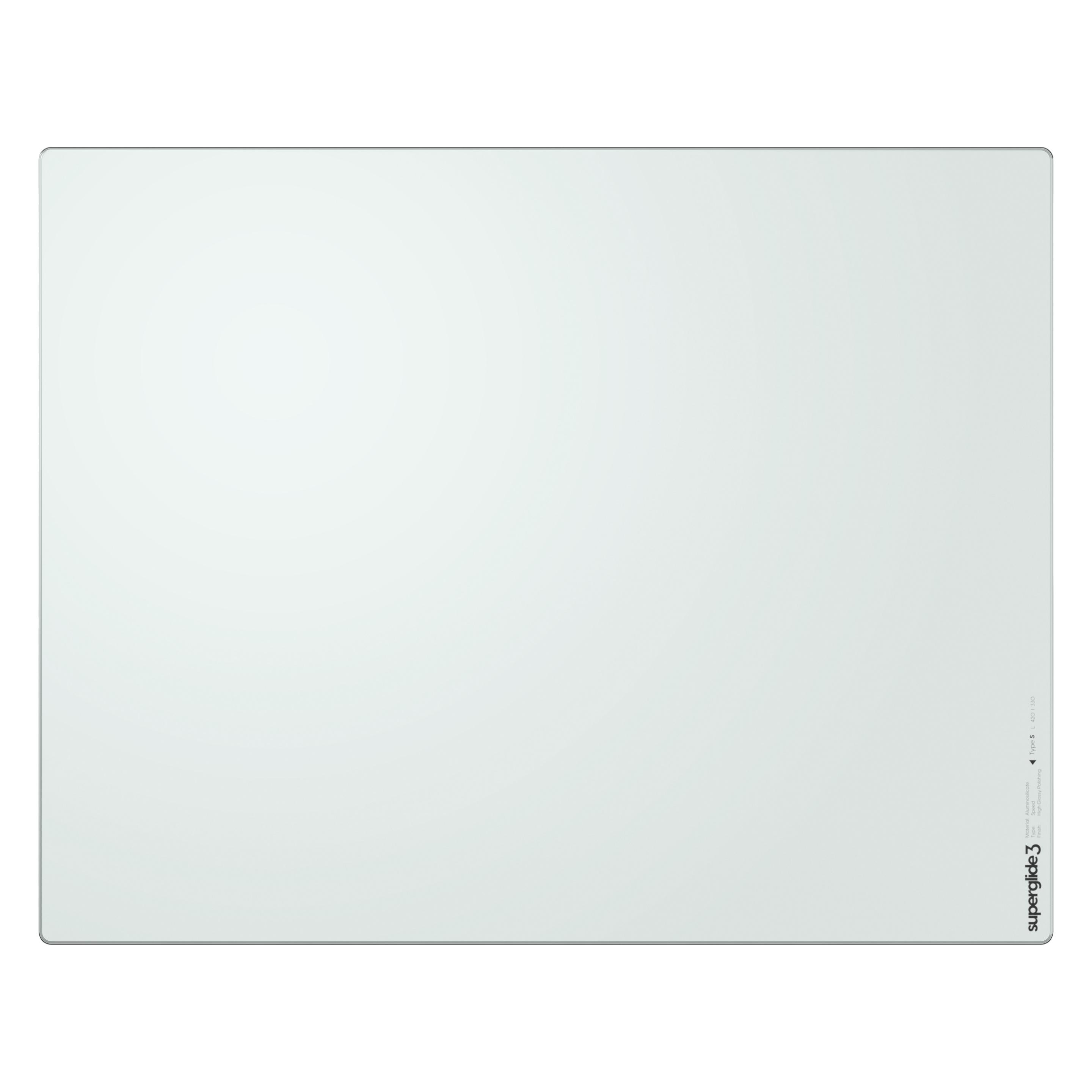 Pulsar Superglide V3 Glass Pad Type-S - Large - Hvid (L) (SGPLW3S)