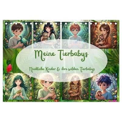 Meine Tierbabys (Tischkalender 2027 DIN A5 quer), CALVENDO Monatskalender