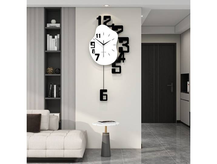 Horloge murale de luxe salon moderne Simple montre murale décoration numérique silencieux pendule horloge créative décoration de la maison