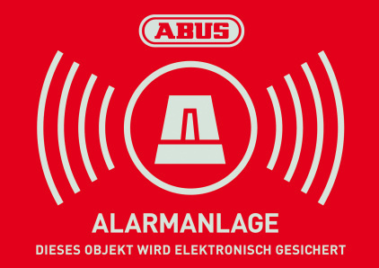ABUS Security Center ABUS Warnaufkleber "Alarmanlage" AU1423