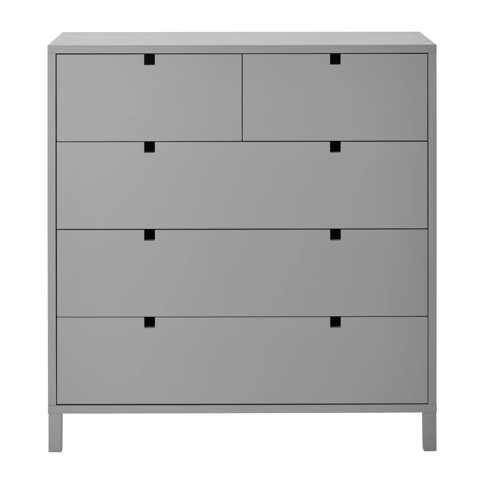 1898 Square ladekast met 2+3 lades Grijs
