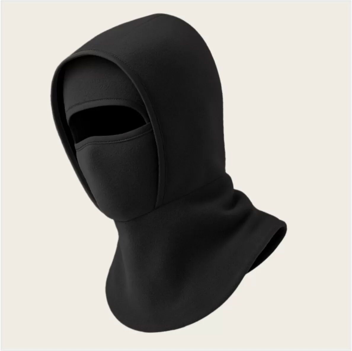 INF 4-in-1 Fleece Winter Warme Gesichtsmaske, Winddichte Thermische Sturmhaube Schwarz