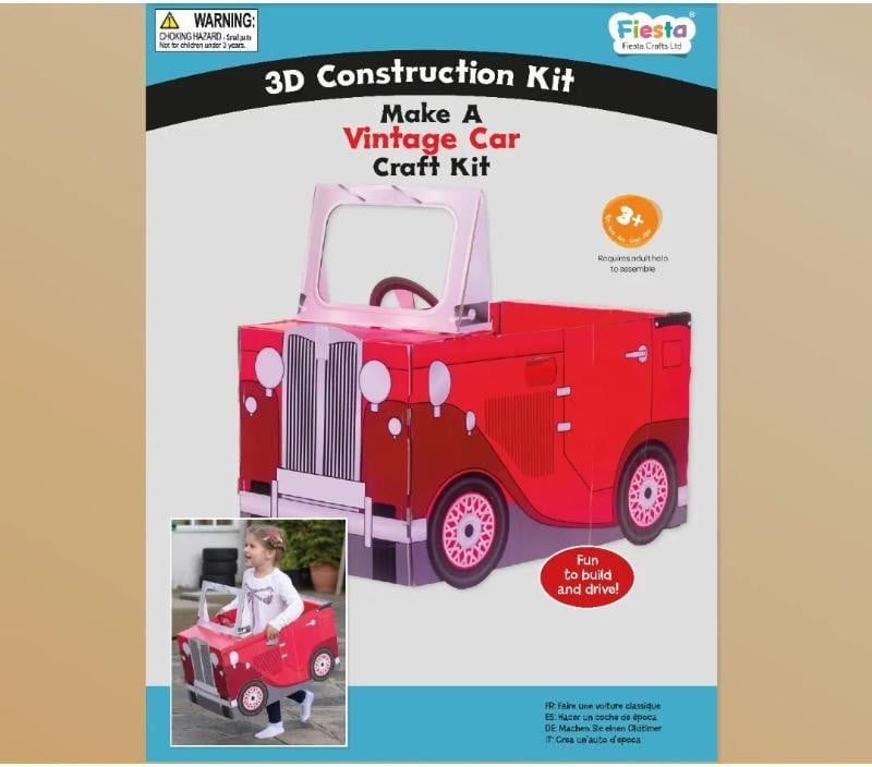 Fiesta Crafts 3D Knutselset Vintage Auto van Karton