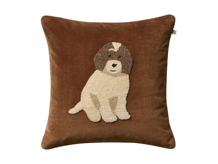 Chhatwal & Jonsson Housse de coussin Doodle 50x50 cm Cognac