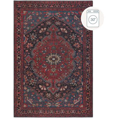 Teppich FLAIR RUGS "Medallion", rot, B:115cm H:4mm L:170cm, Kunstfaser, Teppiche, Teppich, Waschbar Traditioneller Teppich