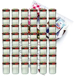 50er Set Sturzglas 435 ml To 82 Obst Deckel incl. Diamant Gelierzauber Rezeptheft