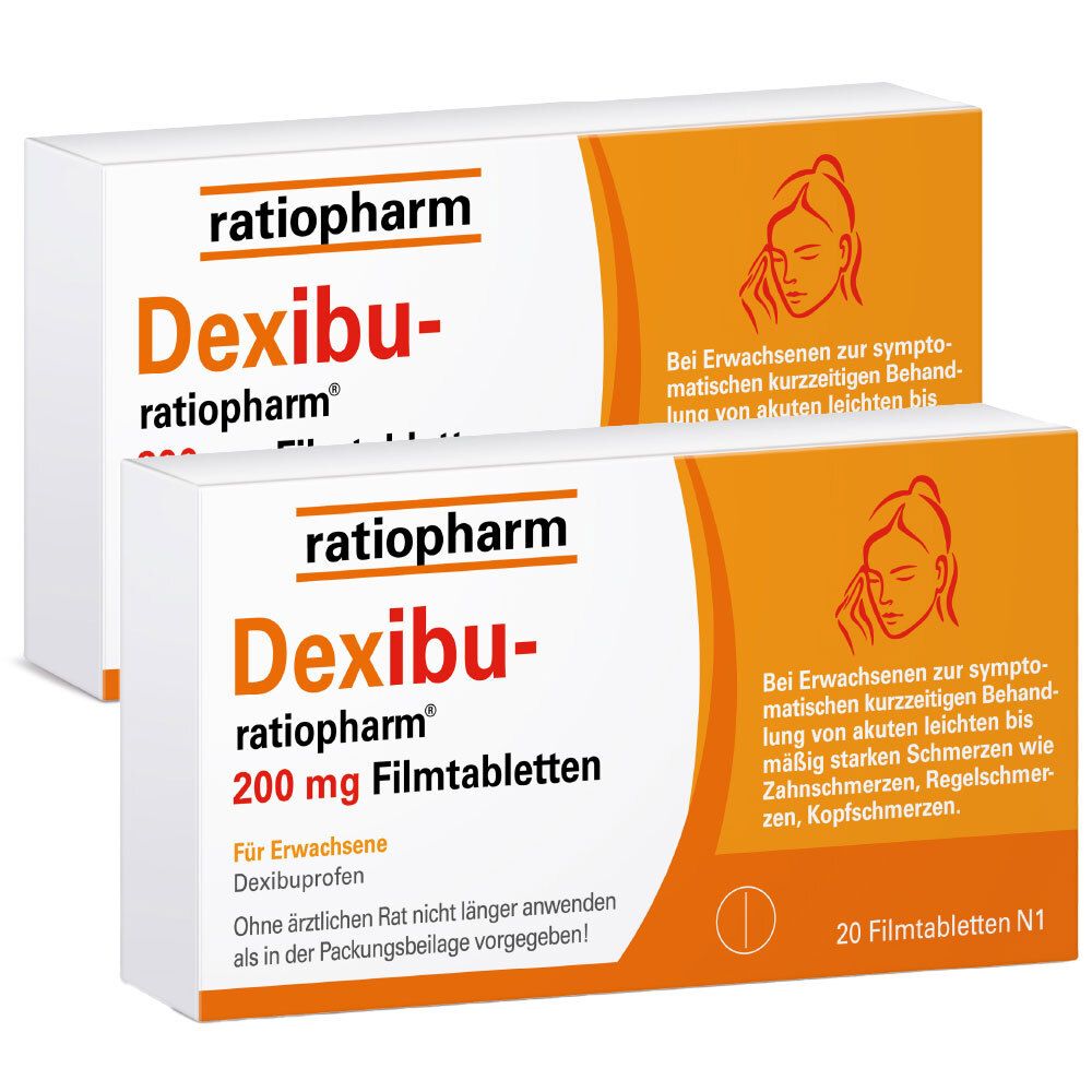 Dexibu Ratiopharm 200mg x2 2x20 St Filmtabletten