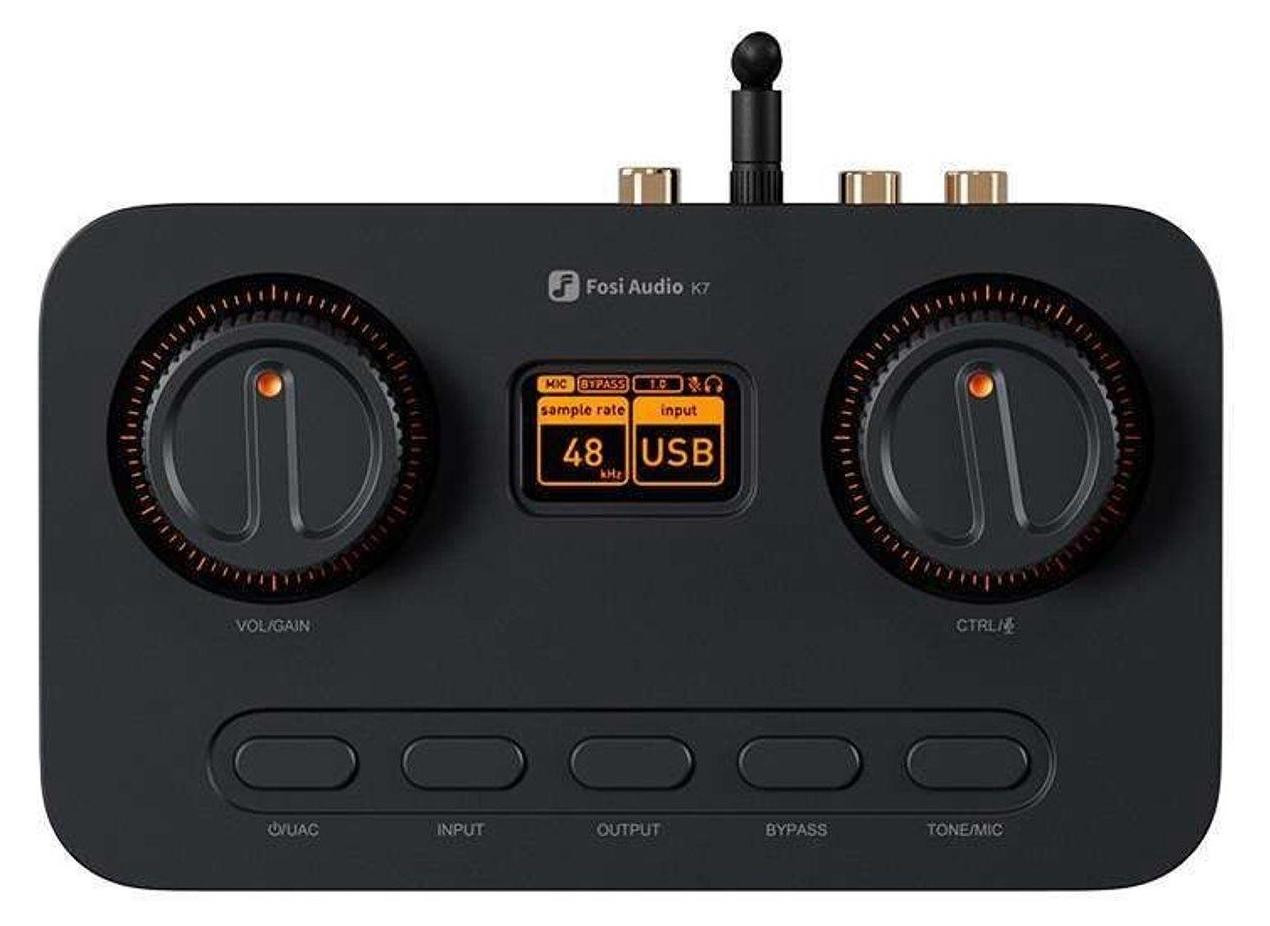 Fosi Audio K7 Gaming HiFi DAC USB-hoofdtelefoonversterker met volumeregelaar