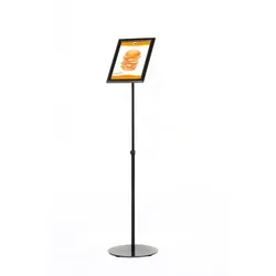 Infoständer »Economy«, einseitig, Aluminium/Stahl, DIN A4, schwarz