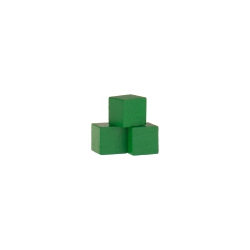 Halmakegel.com Holzwürfel - Spielsteine - kantig - grün - Holz - 10 mm 255461
