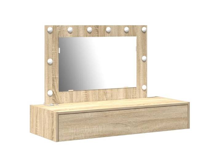 Bestseller Coiffeuse murale avec lumières LED - CLOUD - Pour femmes/filles - en chêne de Sonoma FR474