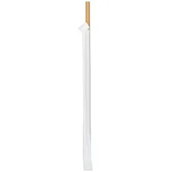 MONOUSO - Trinkhalme Starr Natürlich Einzeln Gehüllt Ø8mm 24cm (100 Stück)