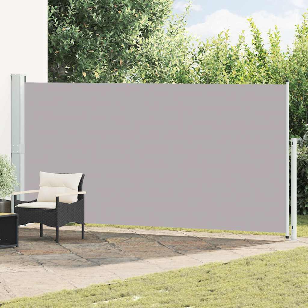 vidaXL Toldo lateral retráctil de jardín gris 180x514 cm Gris