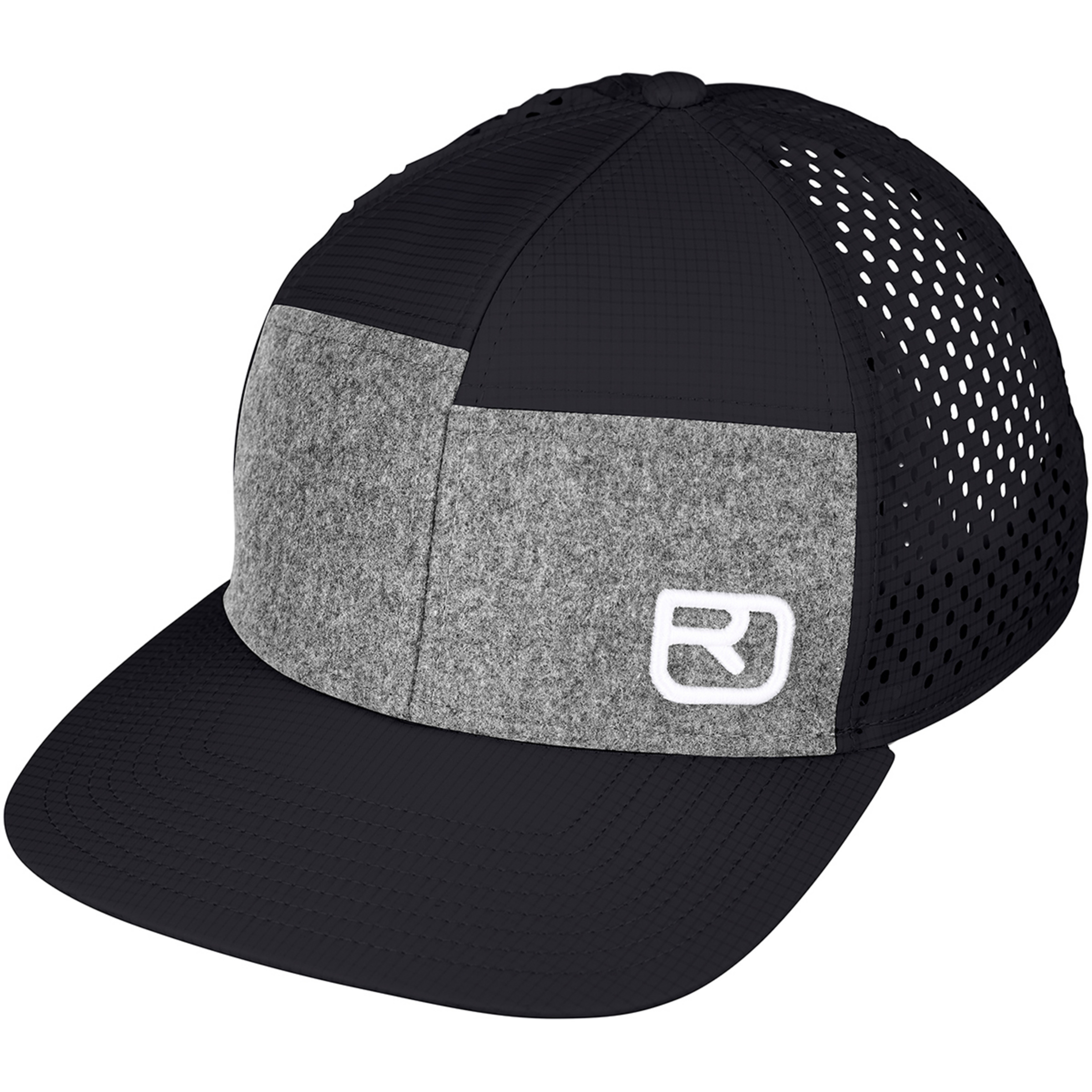 Ortovox Logo Air Trucker Cap Basecaps schwarz Trekking Hautfreundlich Merinowolle | Pertex