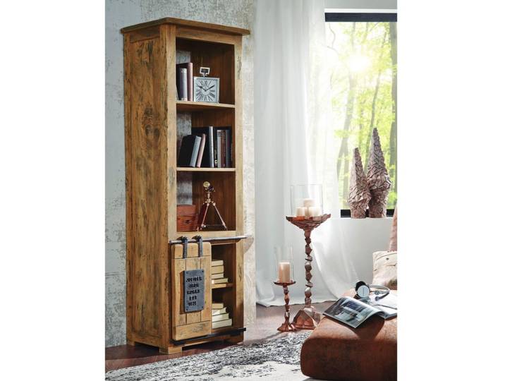 Étagère 60x41 Manguier laqué Bois naturel RAILWAY #104
