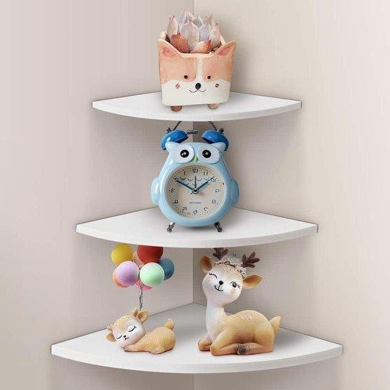 Ejoyous Hoekplank Set Wandrek Wit - 3 Delig