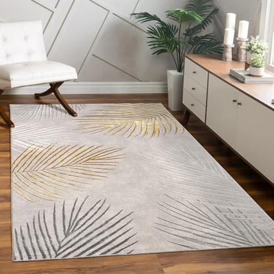 Paco Home Elegant Area Rug with Textured Palm Leaf Design
