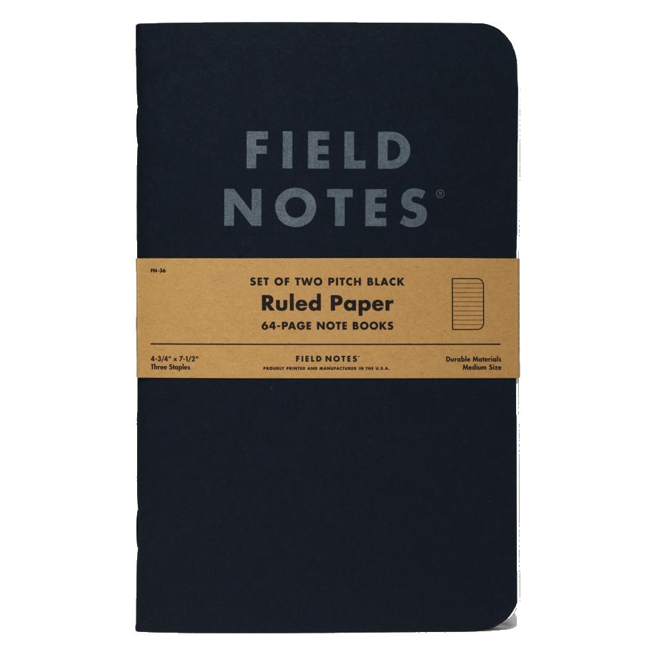 Field Notes Pitch Black Edition 2er Pack (Liniert) (FN36)