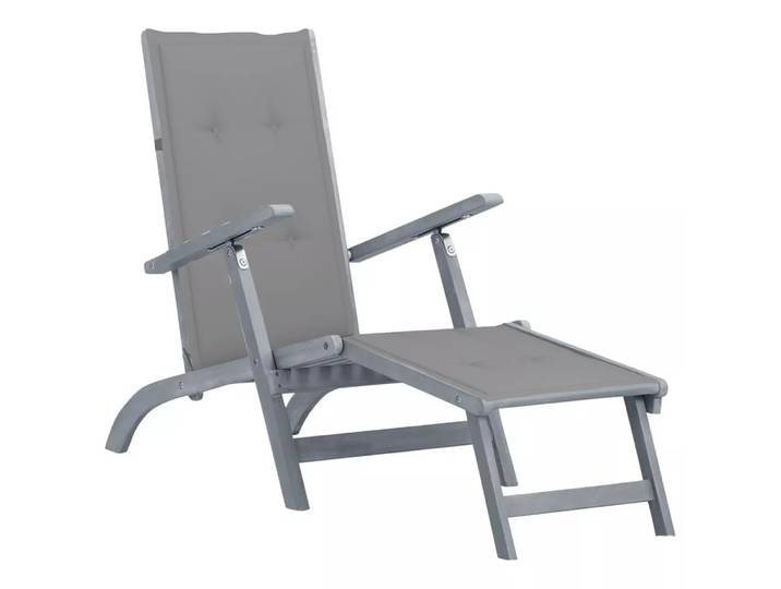 VidaXL - Liegestuhl akazienholz, One Size, Grau